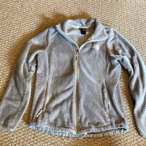 North Face light gray zip up